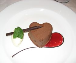 Heart-shaped dessert