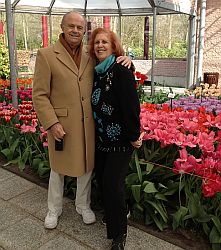 Arvin and Phyllis with tulips