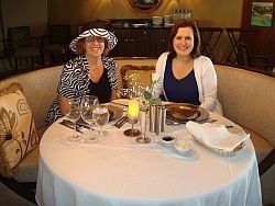 Phyllis and daughter, Debbie, in main dining room