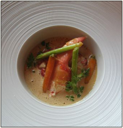 Lobster bisque broth, The Ritz