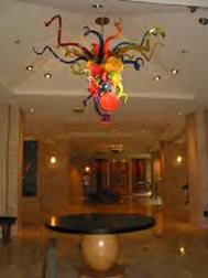 Dale Chihuly chandelier at Renaissance Arts Hotel